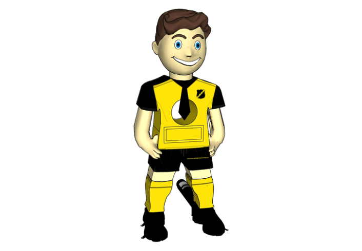 Luchtkussen huren | NAC Stropdas Schieten | 4m hoog | Voetbal Schietspel - Jump Express