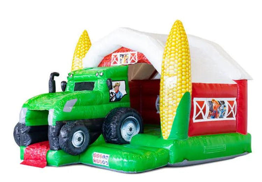 Springkussen Huren | Tractor | 4,9 m x 4,0 m x 3,3 m | Geschikt Voor 6 Personen - Jump Express