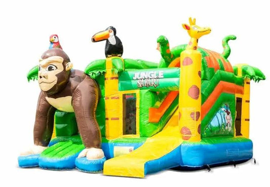 Springkussen Huren | Safari |  5,5 m x 5,0 m x 3,7 m | Geschikt Voor 12 Personen - Jump Express